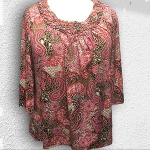 96 NEW DIRECTIONS - Pink Paisley Top